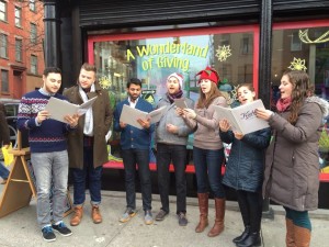 NYC Holiday carolers on the streets of New York!